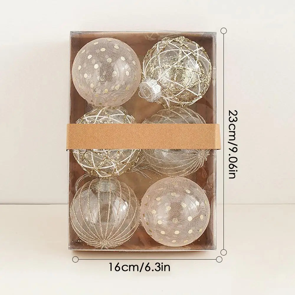 Boule de Noël à suspendre, ensemble de 6