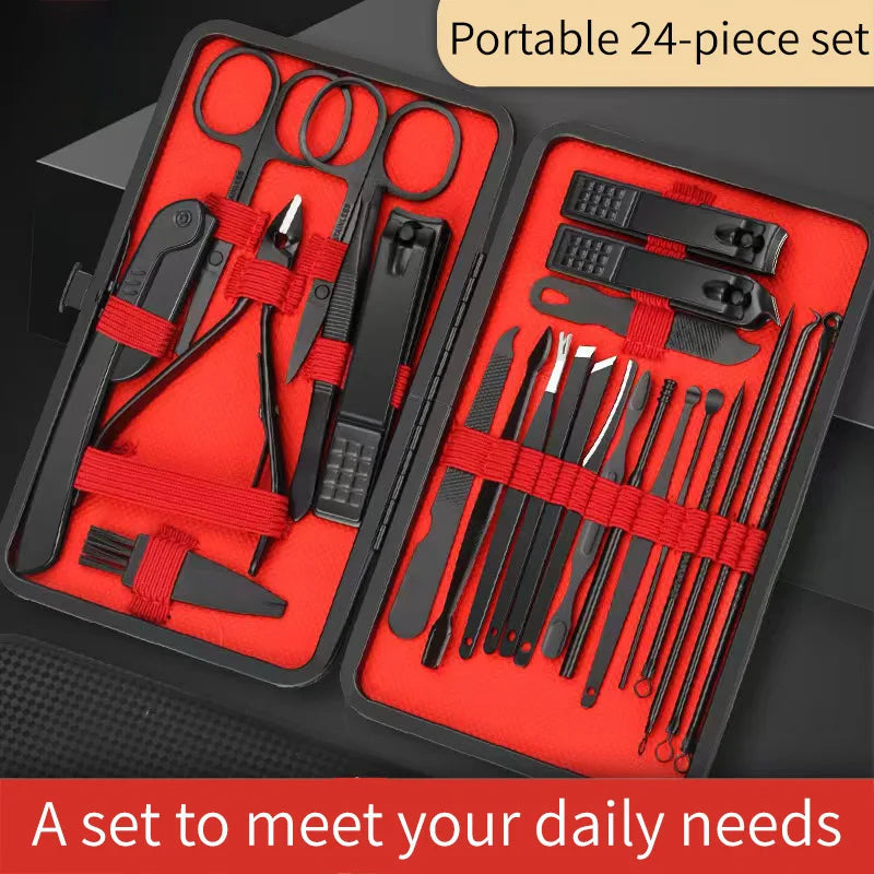 Ensemble d'outils de beauté pour manucure et pédicure, coupe-ongles, coupe-ongles, couteau à éplucher les oreilles, T