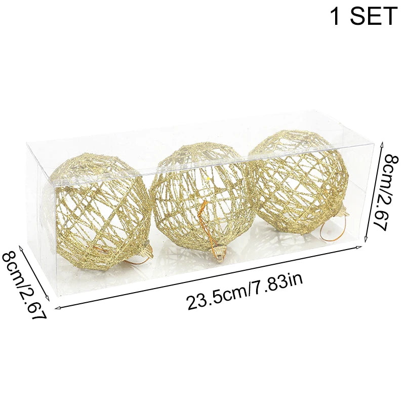 Boule Dorée de Noël, 3,6 Pièces, décorations d'Arbre de Noël