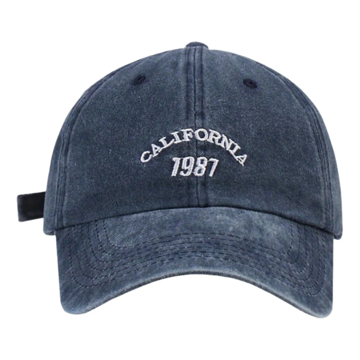 Chapeau de Baseball Vintage Délavé et Décontracté avec Lettres Brodées, Casquette en Denim Américain Solide, à la Mode, Polyvalent, pour Papa