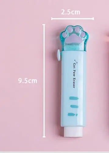 Gomme Portable Kawaii, propre sans miettes, chat, papeterie Kawaii, fournitures scolaires pour enfants