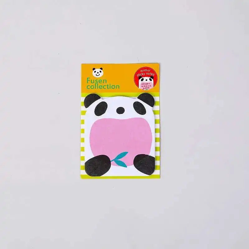 1 pièces autocollant mignon Kawaii Animal Notes autocollantes bloc-Notes bloc-Notes bureau fournitures scolaires papeterie Panda chat lièvre signet poste