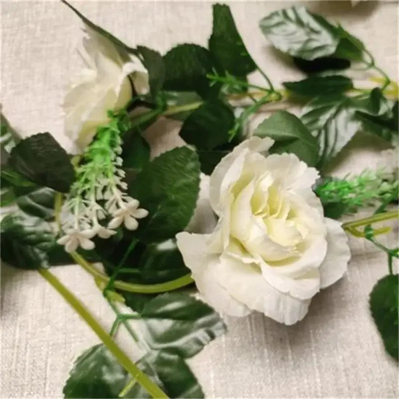 1 pièces 2.2M fleur blanche artificielle faux suspendus fausses plantes de vigne feuilles artificielles guirlande de fleurs décoration de mariage