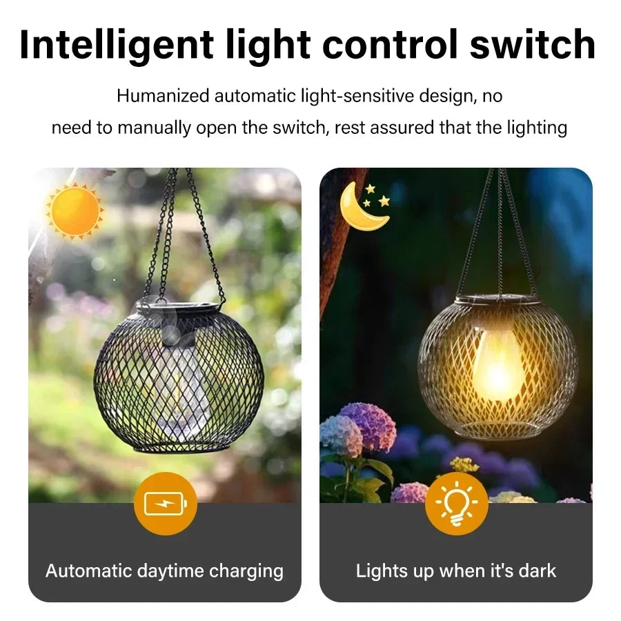 Lampes solaires de Camping en plein air pour lanterne solaire décorative extérieure lampes suspendues extérieures lanternes solaires imperméables décor de jardin