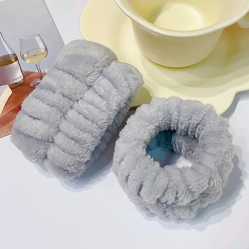 Bandeau de lavage de poignet en microfibre, serviette de lavage de poignet, chouchous pour laver le visage, bandeau absorbant pour femmes