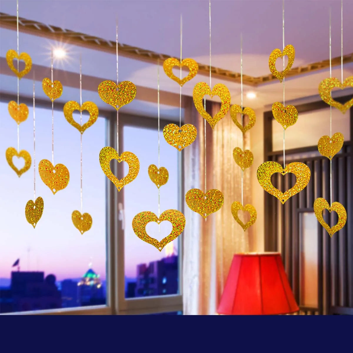 100 pièces décoration de fête d'anniversaire de mariage décoration ballon pluie soie paillettes pendentif fournitures de mariage décoration de salle de mariage