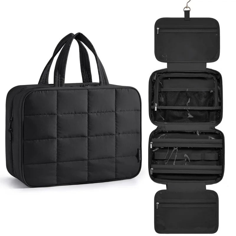 Trousse de maquillage de voyage, organisateur de produits de toilette pour femmes, crochet de salle de bain, pochette de lavage, sac de rangement de maquillage