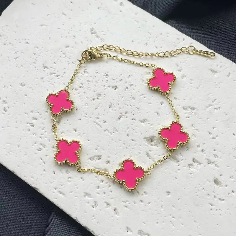 Bracelet Double face en acier inoxydable, 10 pièces, feuille de plante, accessoires de mode polyvalents, cadeau de saint valentin, Souvenir pour femmes