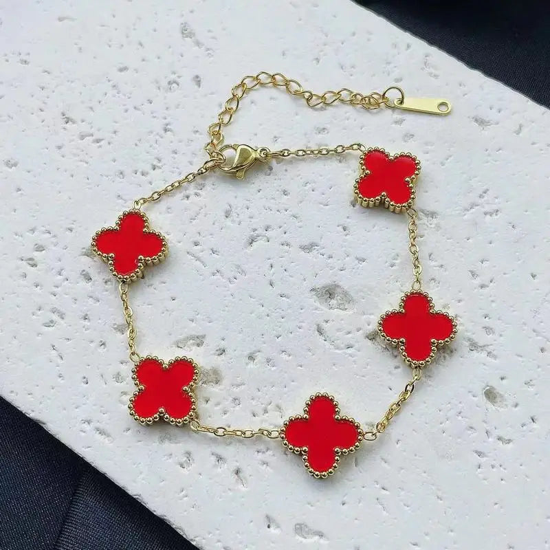 Bracelet Double face en acier inoxydable, 10 pièces, feuille de plante, accessoires de mode polyvalents, cadeau de saint valentin, Souvenir pour femmes