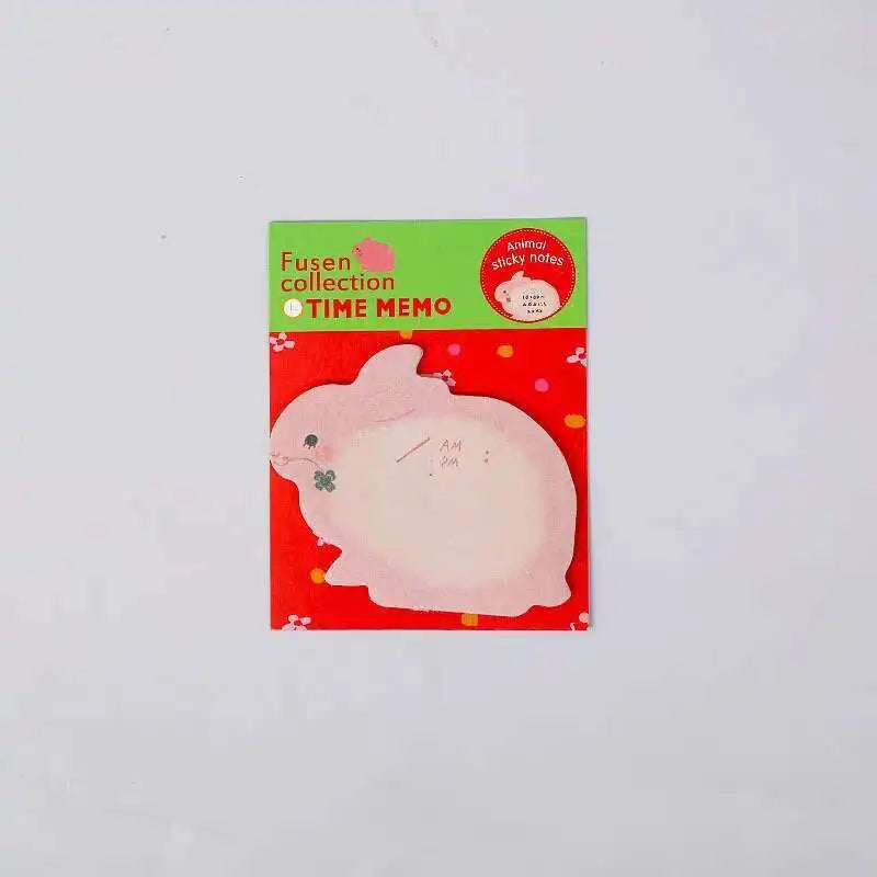 1 pièces autocollant mignon Kawaii Animal Notes autocollantes bloc-Notes bloc-Notes bureau fournitures scolaires papeterie Panda chat lièvre signet poste