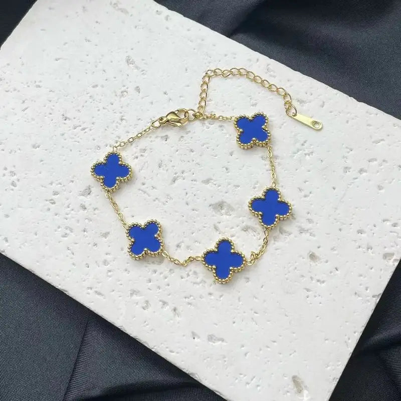 Bracelet Double face en acier inoxydable, 10 pièces, feuille de plante, accessoires de mode polyvalents, cadeau de saint valentin, Souvenir pour femmes