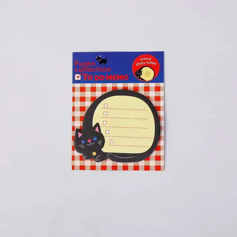 1 pièces autocollant mignon Kawaii Animal Notes autocollantes bloc-Notes bloc-Notes bureau fournitures scolaires papeterie Panda chat lièvre signet poste