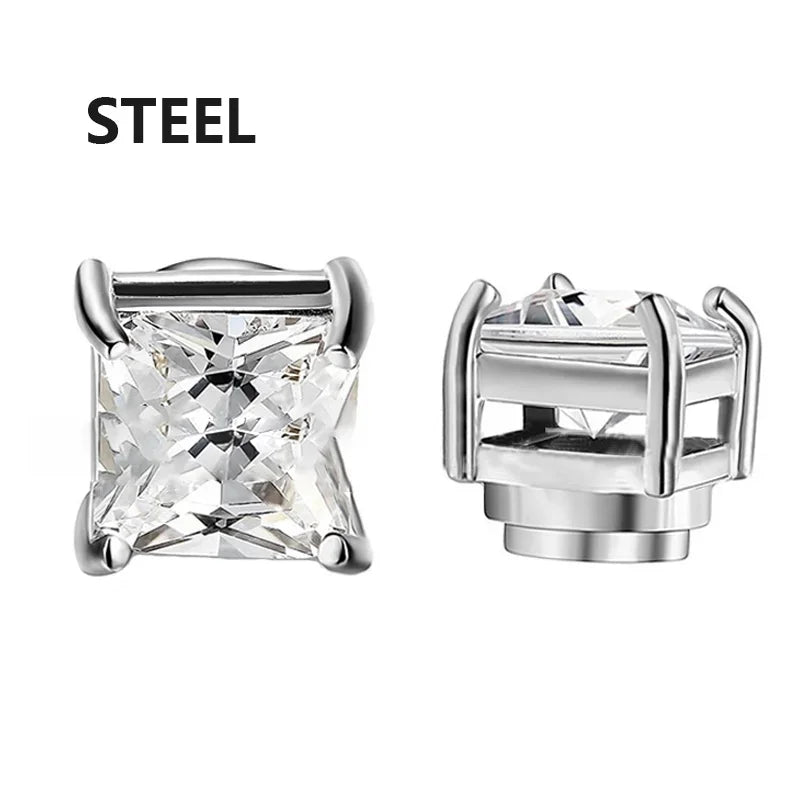 1 paire de boucles d'oreilles magnétiques en acier inoxydable de 6MM pour hommes et femmes, ensemble de boucles d'oreilles à Clip sans perçage, bijoux Non percés