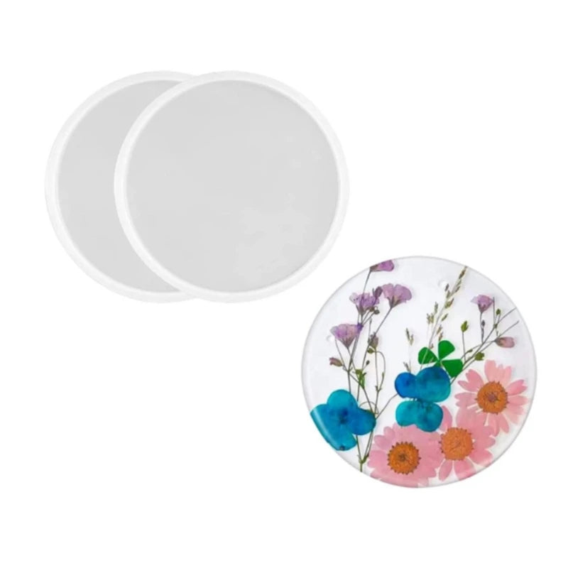 Moules de dessous de verre en résine, moule de dessous de verre rond pour élection, résine xy, moule de dessous de verre en silicone, artisanat de bricolage, moules en polymères de tasse