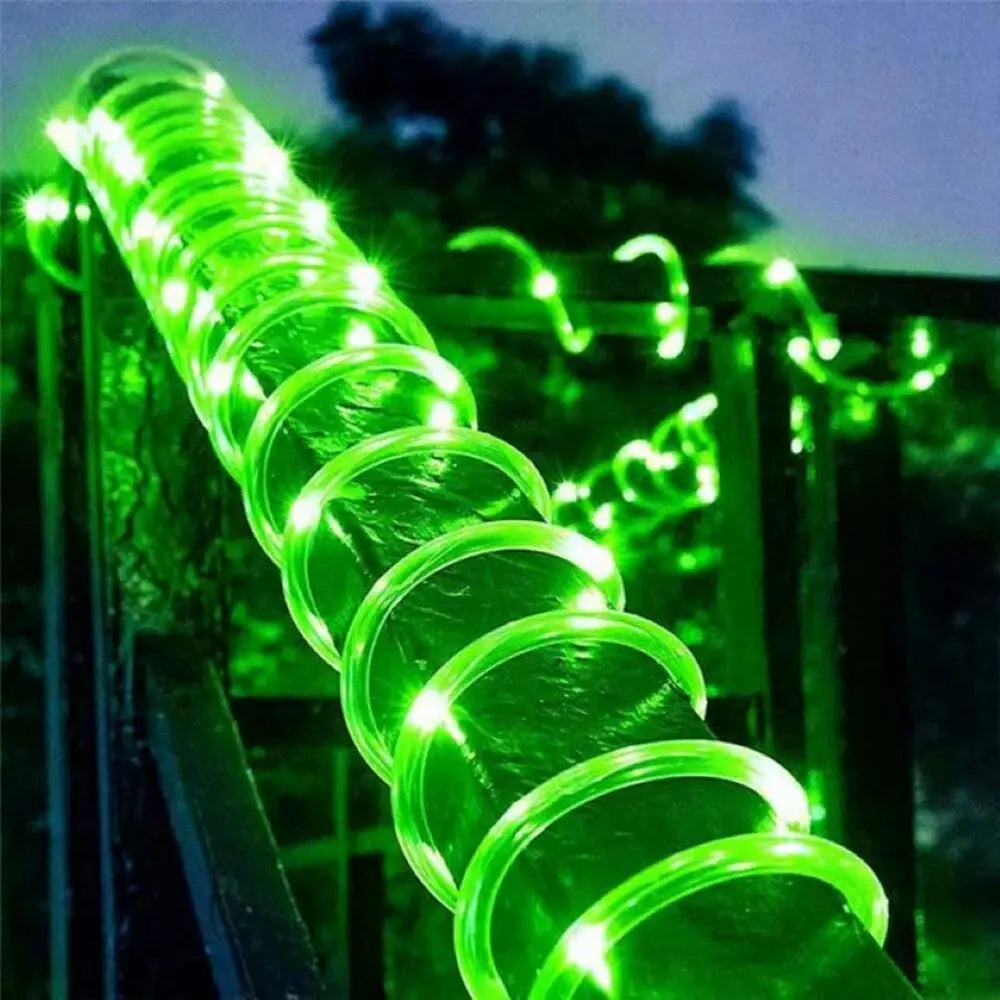 Corde solaire lumières solaire lumière LED chemin pont extérieur jardin solaire chaîne lumières étanche bandes d'éclairage extérieur 8 Modes d'éclairage