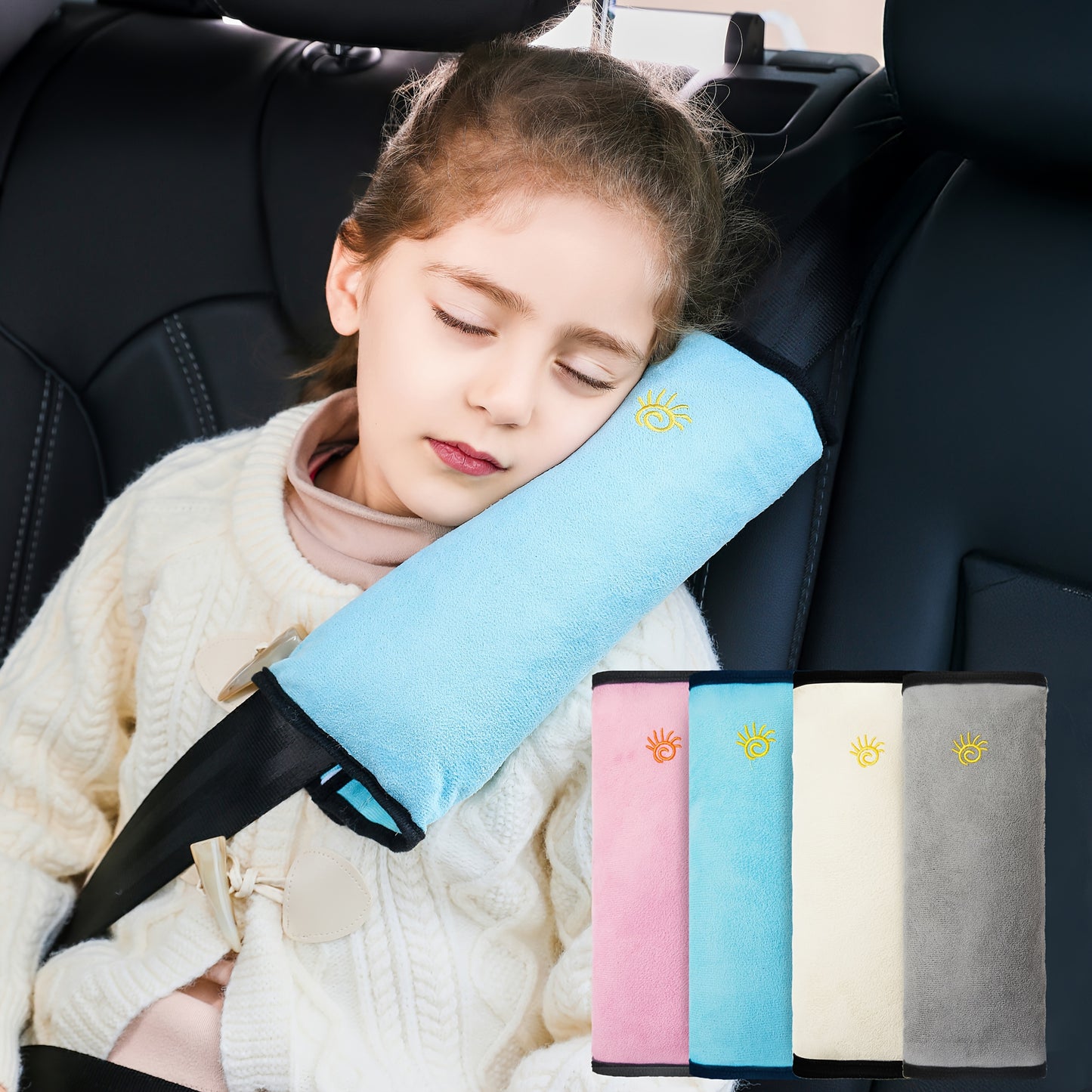 1 protège-épaule de sécurité pour voiture, dispositif de retenue de réglage de ceinture de sécurité, anti-stress