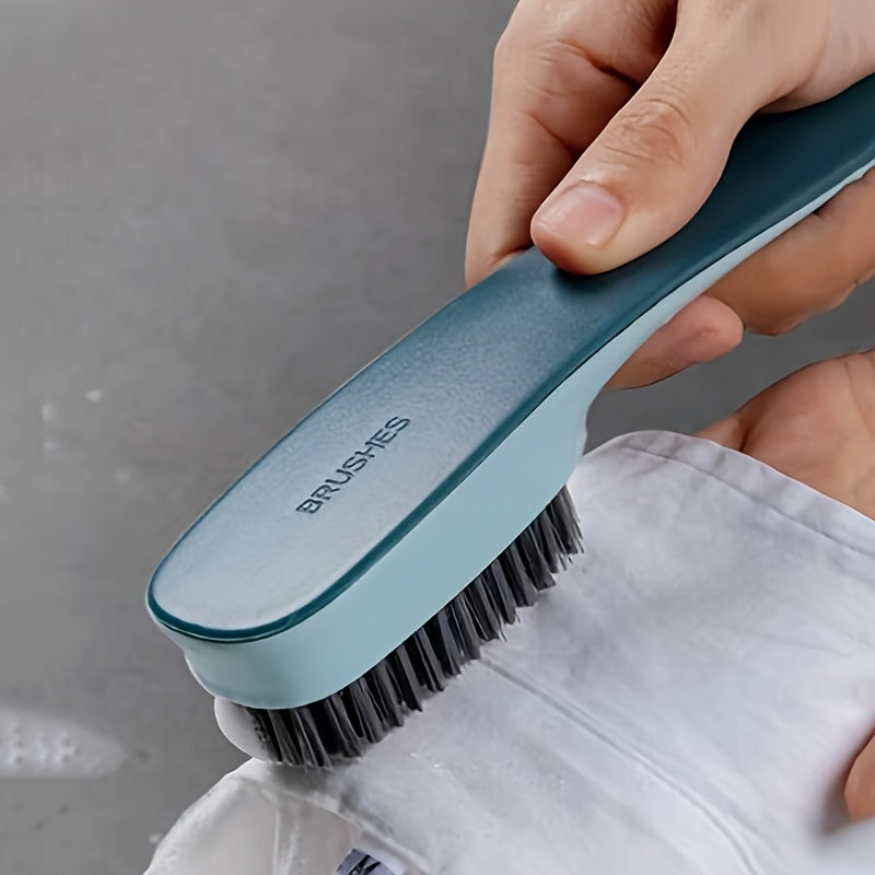 1 brosse à chaussures à long manche et poils souples, outil de nettoyage