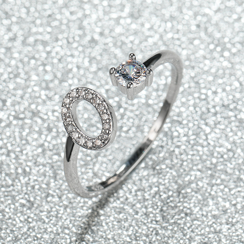 Bagues Alphabet AZ à la mode chaude, bagues initiales, bagues d'amour de mariage, mariées…