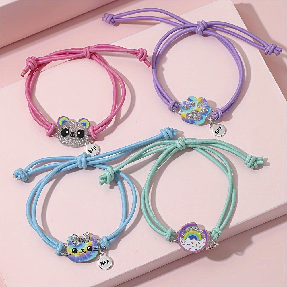 Lot de 4 bracelets de dessin animé pour enfants