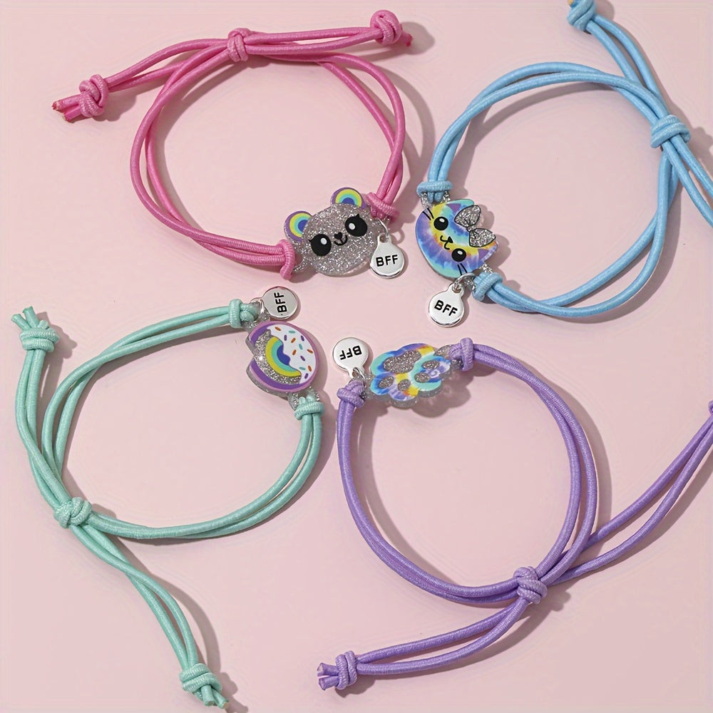 Lot de 4 bracelets de dessin animé pour enfants