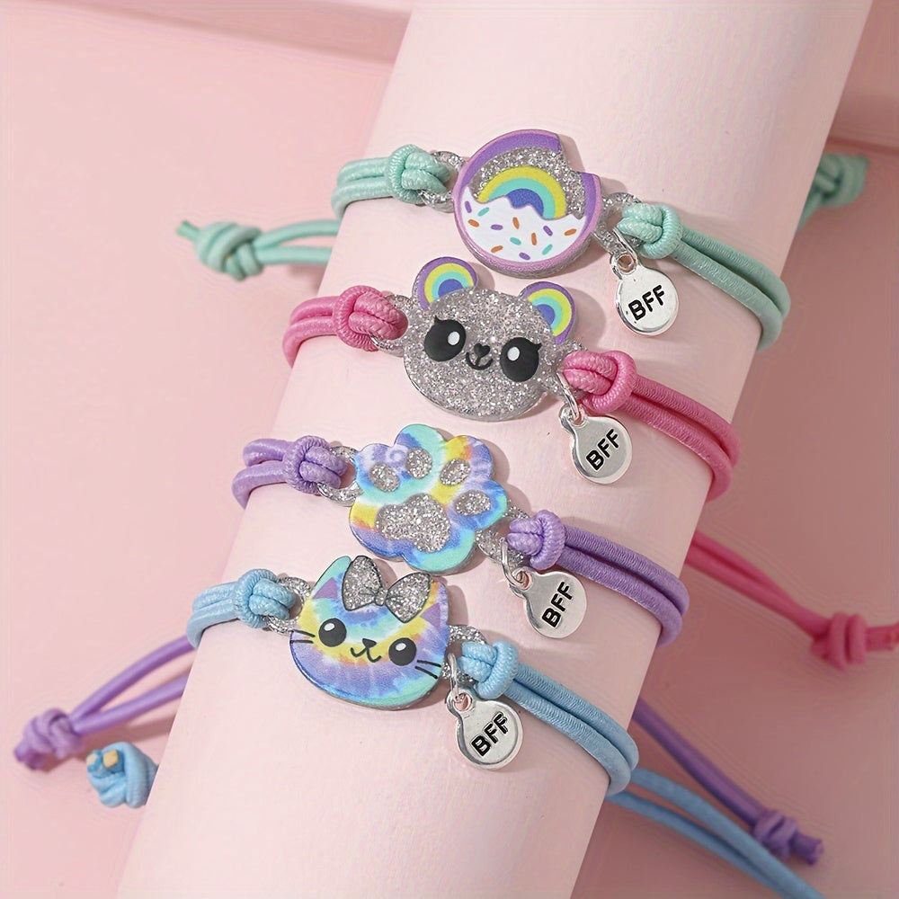 Lot de 4 bracelets de dessin animé pour enfants