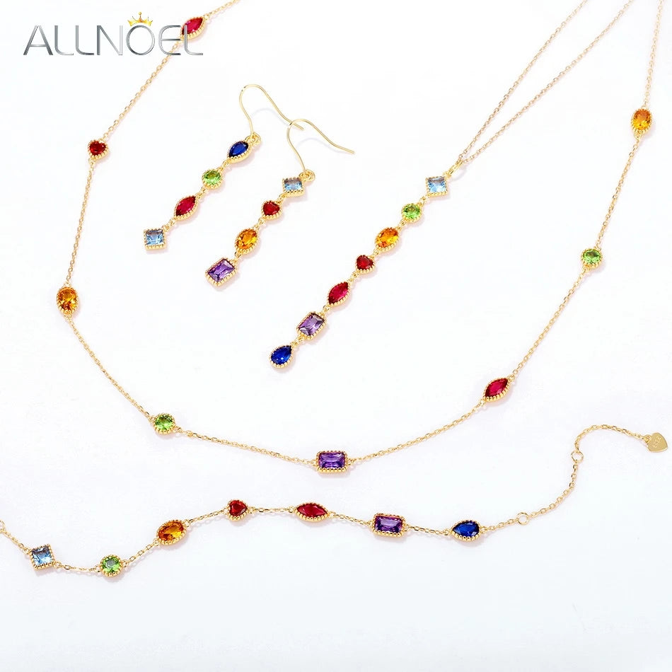 ALLNOEL-Bracelet pour Femme, Pierres Colorées