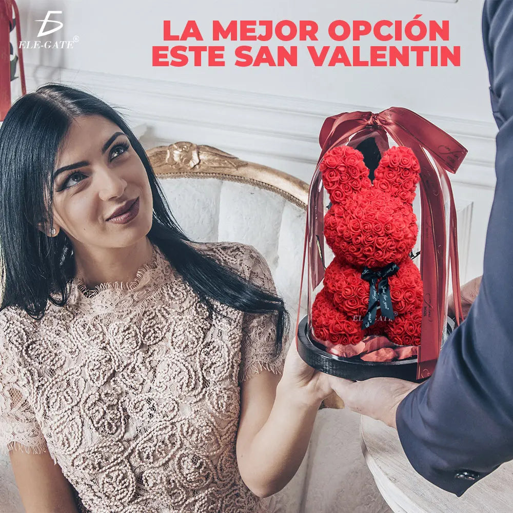 LAPIN Arrangement floral classique avec des roses artificielles 50cm Taille pour la décoration de la Saint-Valentin dans les restaurants