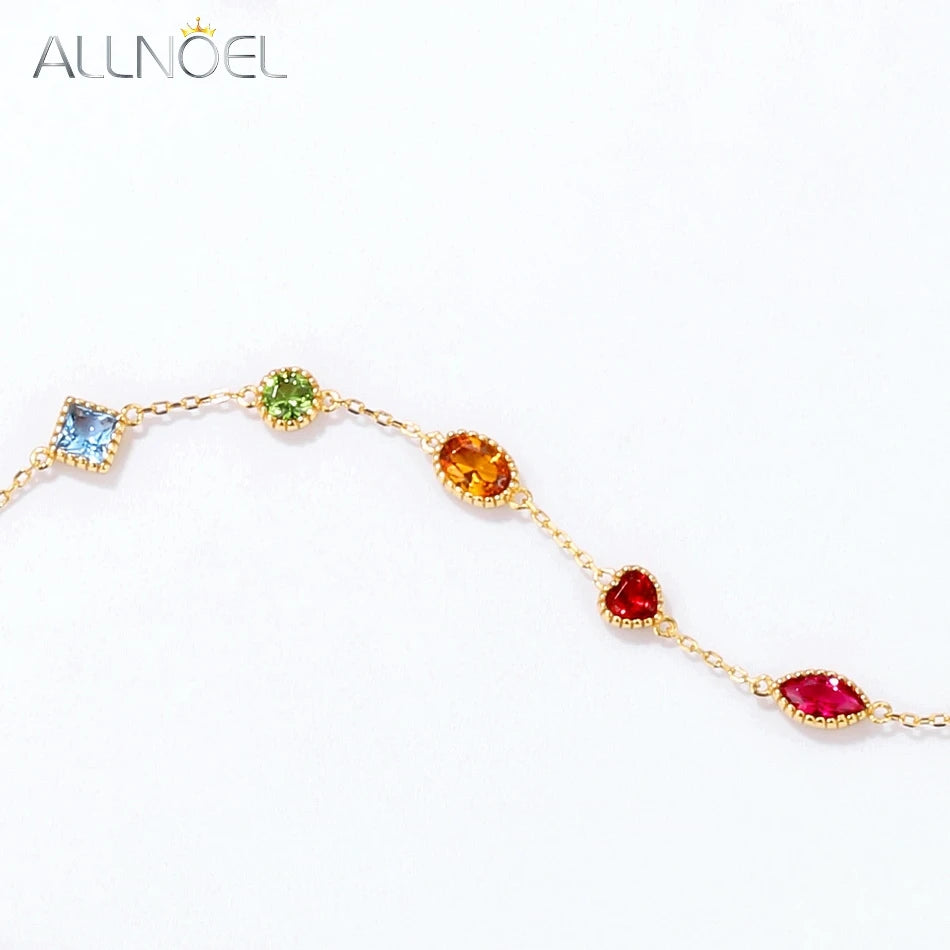 ALLNOEL-Bracelet pour Femme, Pierres Colorées