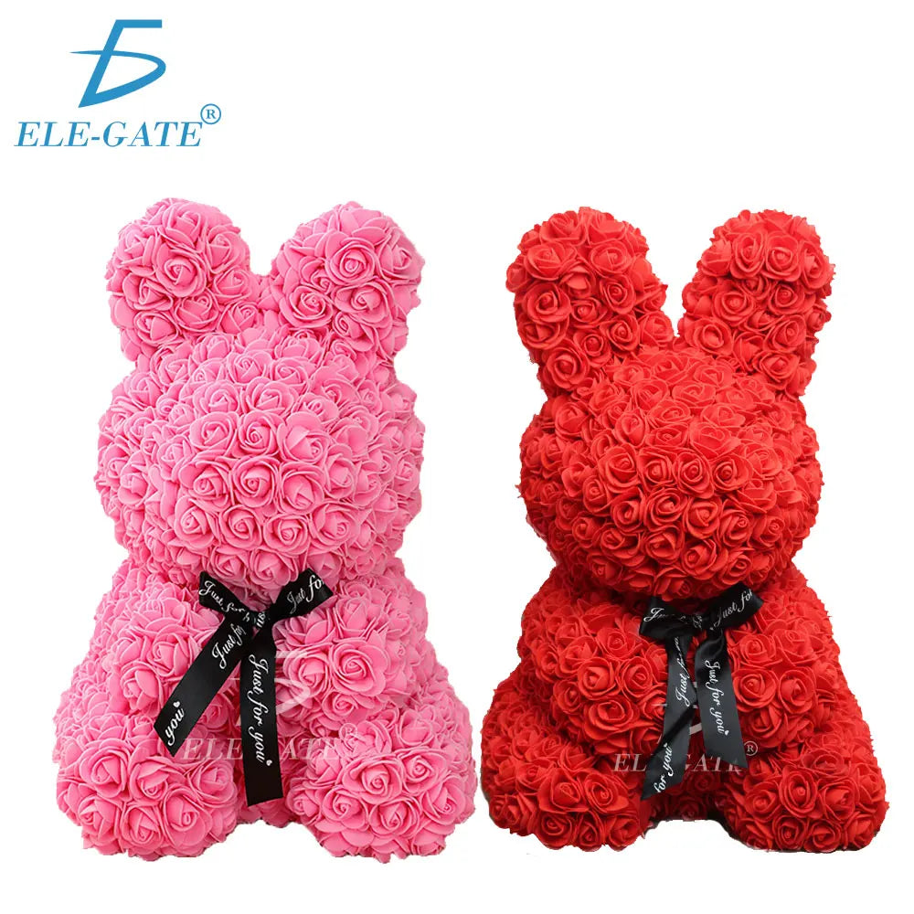 LAPIN Arrangement floral classique avec des roses artificielles 50cm Taille pour la décoration de la Saint-Valentin dans les restaurants