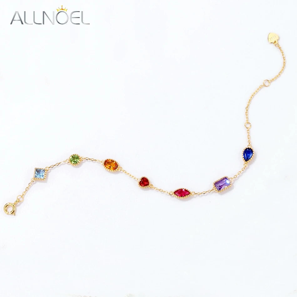 ALLNOEL-Bracelet pour Femme, Pierres Colorées