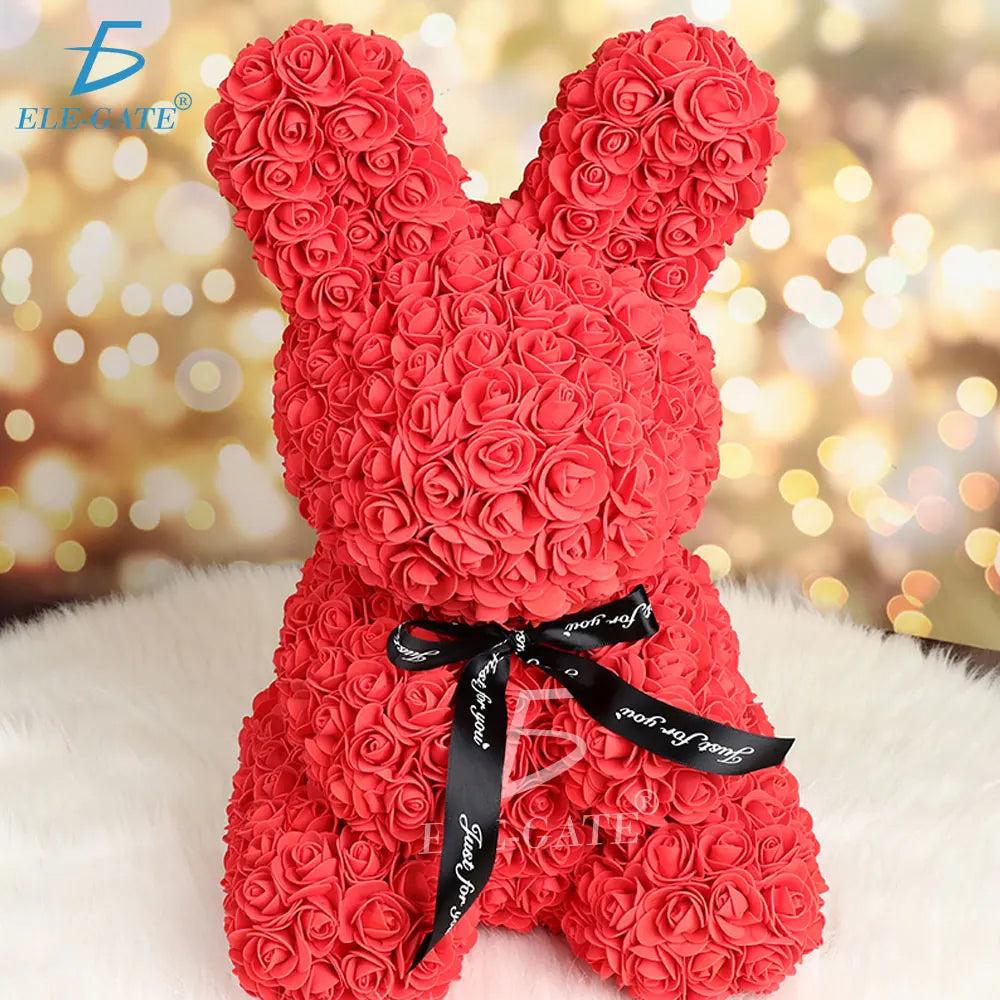 LAPIN Arrangement floral classique avec des roses artificielles 50cm Taille pour la décoration de la Saint-Valentin dans les restaurants