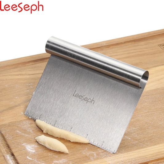 Leeseph – grattoir et hachoir polyvalents en acier inoxydable, grattoir à pâte, coupe-pâte à Pizza, outils de cuisine