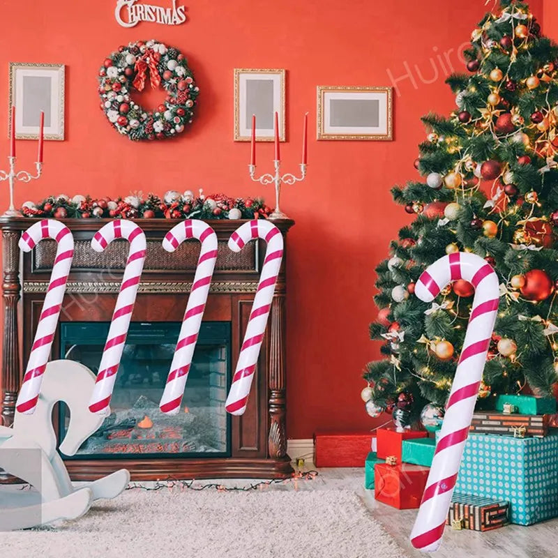 Ballons Gonflables en Forme de Sucettes de Noël, Cannes, Décoration pour la Maison