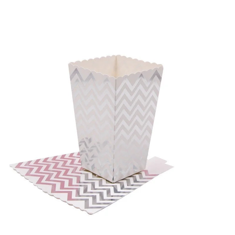 Nouveau ! Lot de 12 boîtes/gobelets à popcorn roses, décorations de fête à thème