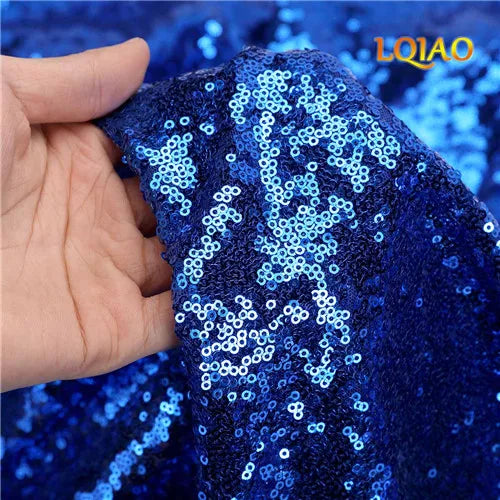 Tissu à paillettes brodées scintillantes, 1 mètre, tissu scintillant or argent pour la fabrication de tissus, couvertures de Table pour événements de fête, décor