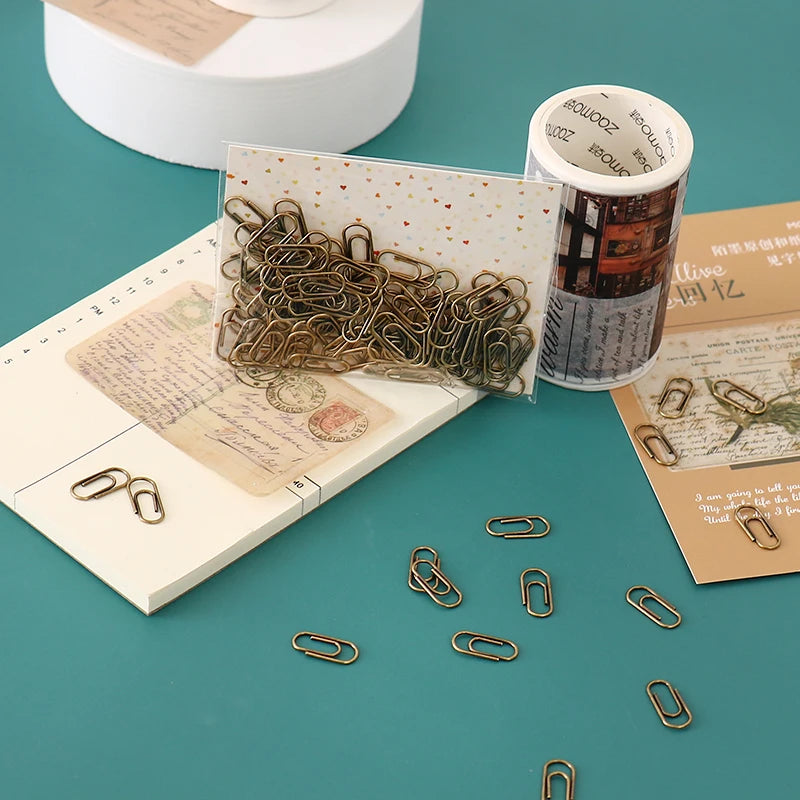 TUTU fournitures de bureau efficaces le mini pince de couleur argent signet accessoires de bureau en métal pinces à papier pince Patchwork H0082