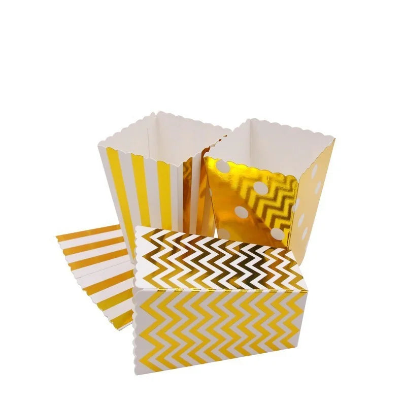 Nouveau ! Lot de 12 boîtes/gobelets à popcorn roses, décorations de fête à thème