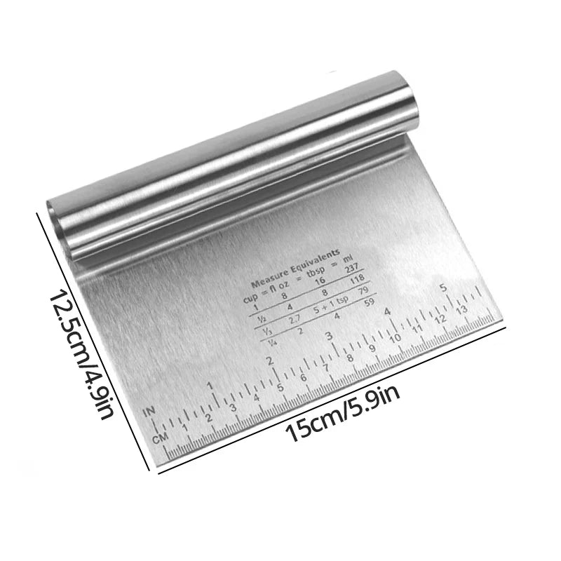 Leeseph – grattoir et hachoir polyvalents en acier inoxydable, grattoir à pâte, coupe-pâte à Pizza, outils de cuisine