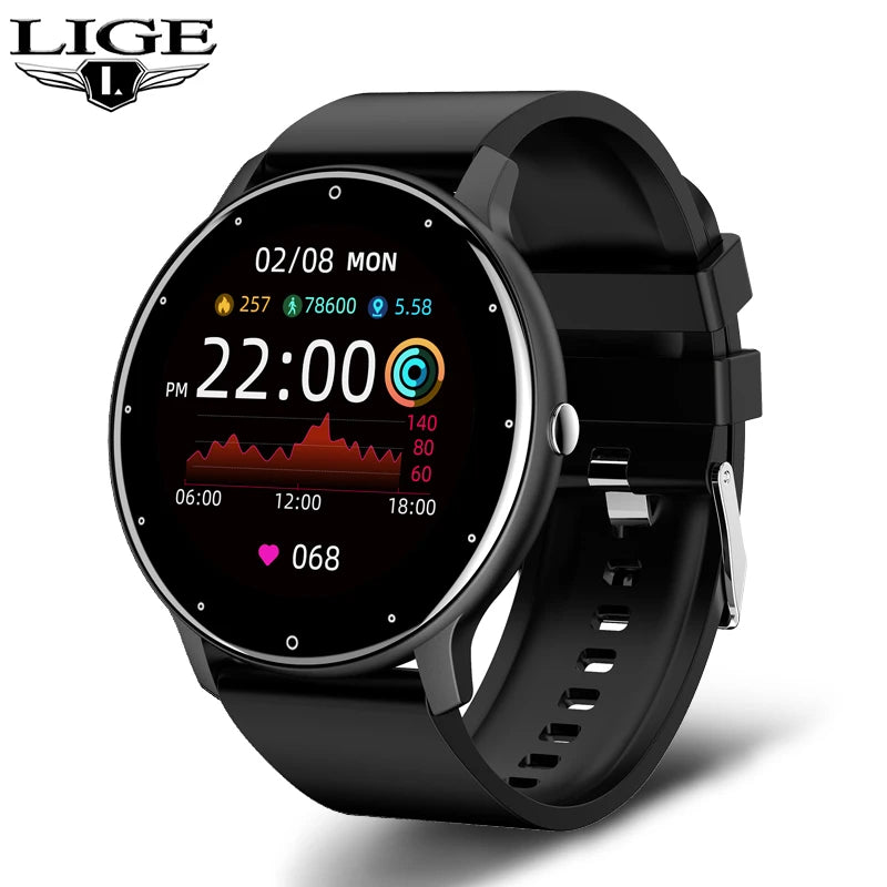 LIGE-Montre de sport connectée pour les femmes, écran tactile, étanche conforme à la norme IP67, Bluetooth, pour les téléphones Android et iOS, 2025