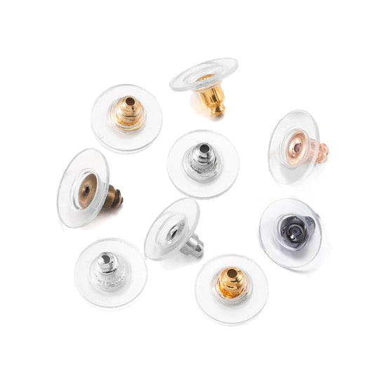 100-200 pièces boucles d'oreilles en caoutchouc dos bouchon écrous boucle d'oreille arrière fournitures pour bijoux bijoux à bricoler soi-même résultats fabrication d'accessoires
