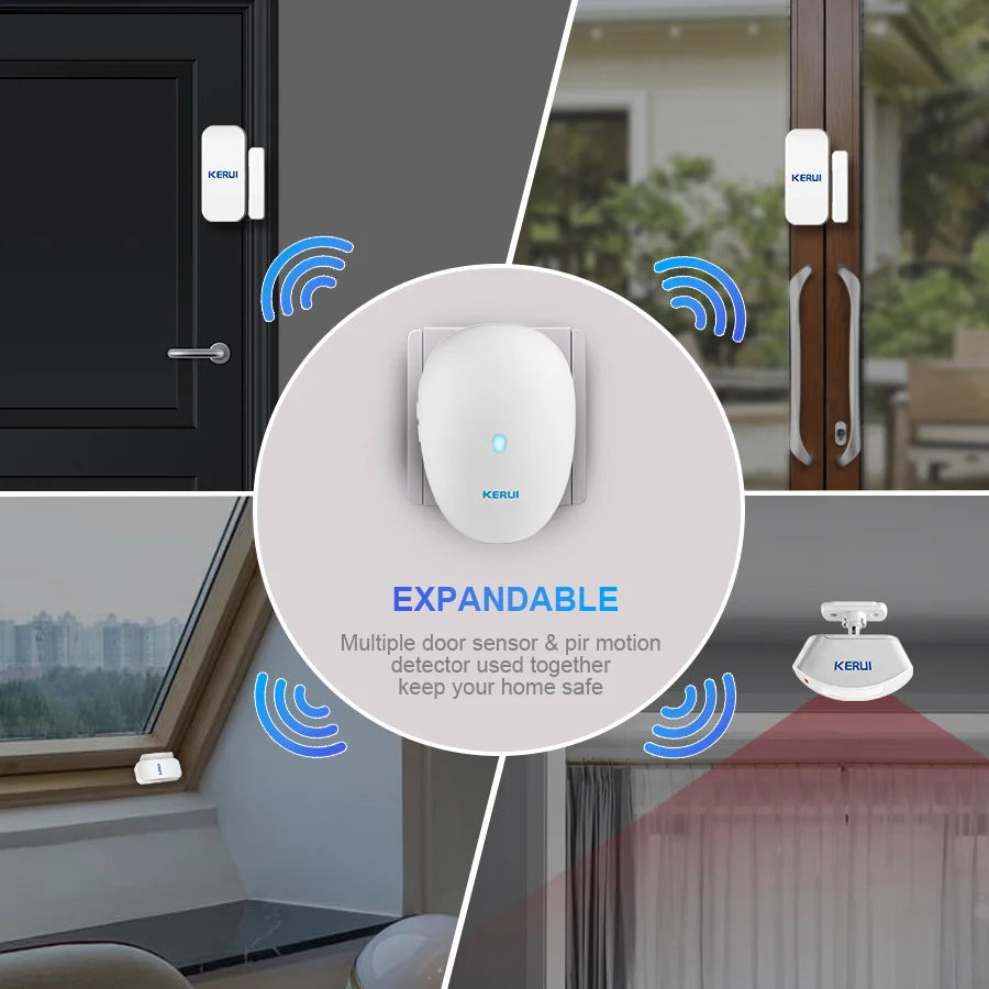 KERUI M521 sonnette sans fil extérieure 57 chansons 300M portée maison intelligente sonnette carillon anneau 433MHz bouton étanche Plug and Play