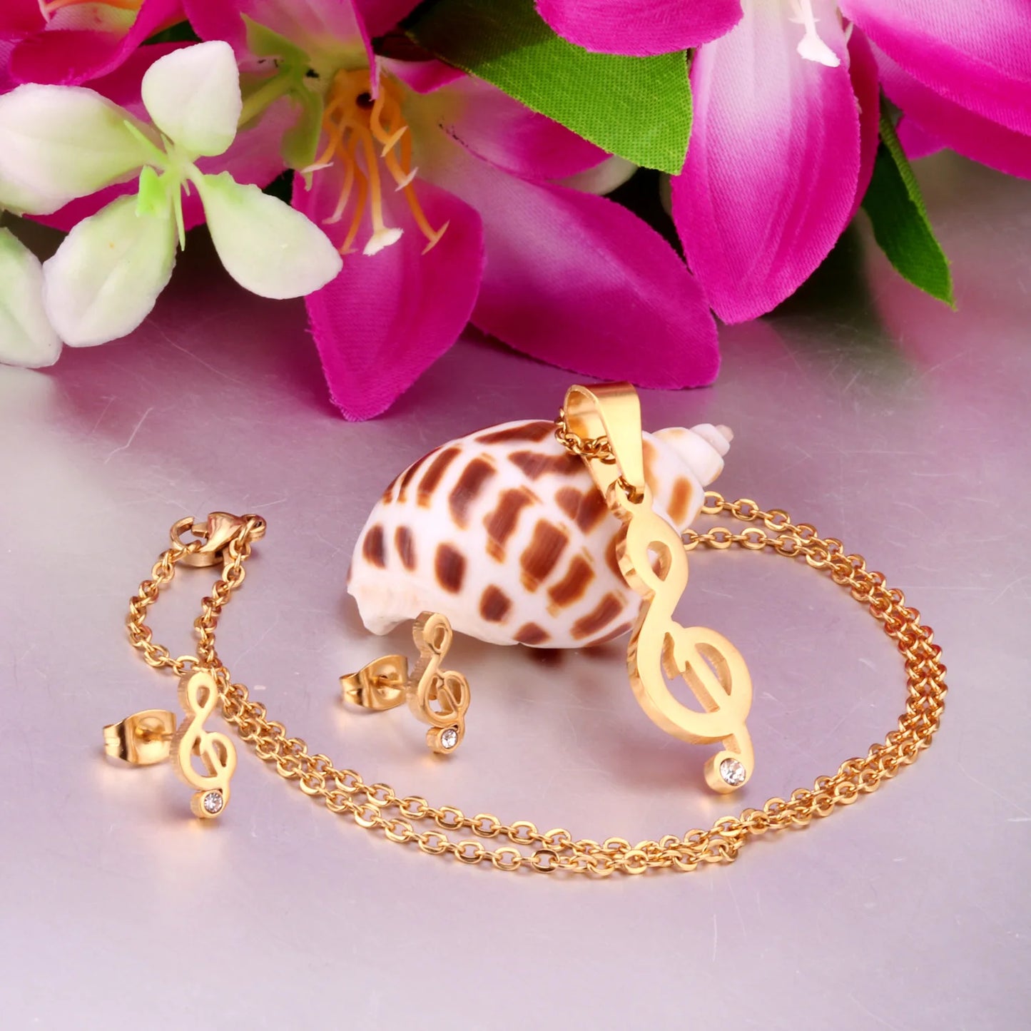 LUXUKISSKIDS femmes couleur or collier boucle d'oreille dubaï africain indien ensemble de bijoux en acier inoxydable bijoux cadeau bijoux femme