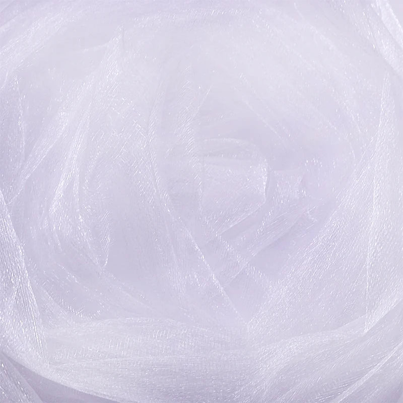 48cm * 5mètre Tissu de rouleau de tulle en organza de cristal transparent pour le drapage Cérémonie de mariage Fête Décoration de la maison Décoration du Nouvel an