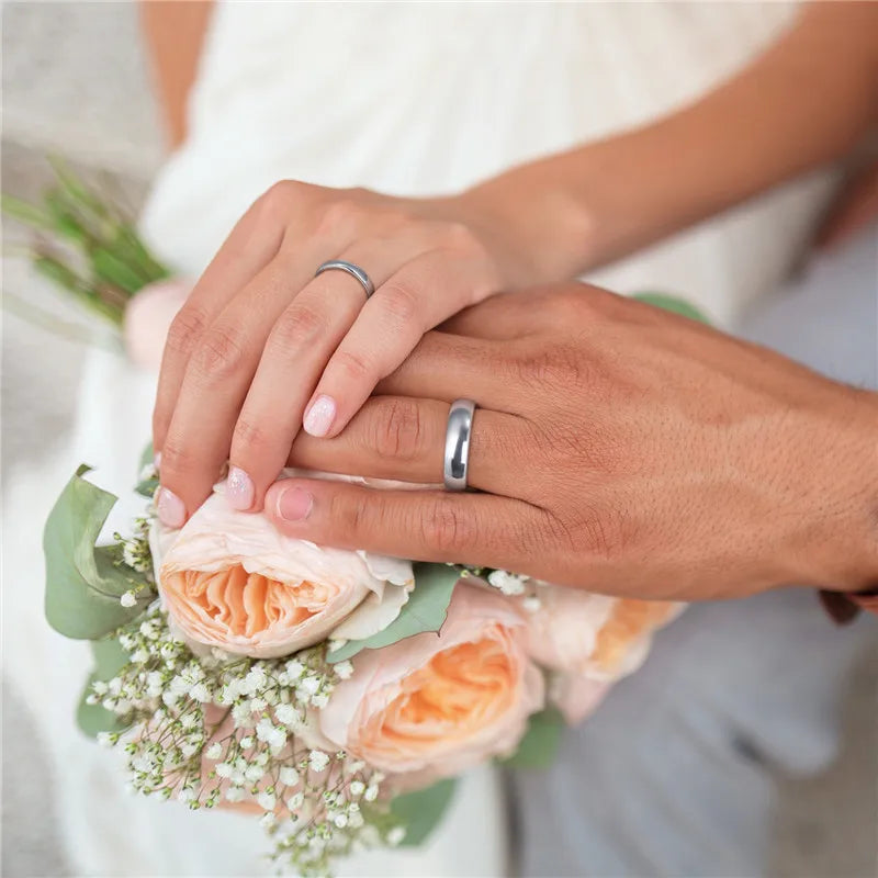 Bijoux classiques 2/4/6/8mm mignon hommes femmes anneaux simples