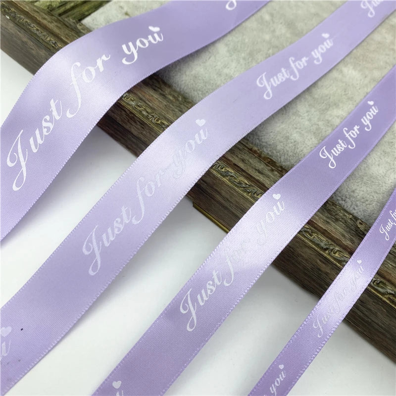 5yards 10/20/25/38mm ruban en Polyester imprimé juste pour vous ruban pour emballage cadeau romantique