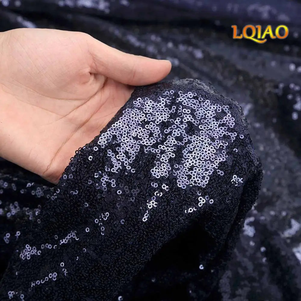 Tissu à paillettes brodées scintillantes, 1 mètre, tissu scintillant or argent pour la fabrication de tissus, couvertures de Table pour événements de fête, décor