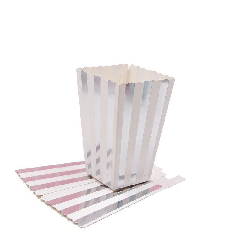 Nouveau ! Lot de 12 boîtes/gobelets à popcorn roses, décorations de fête à thème