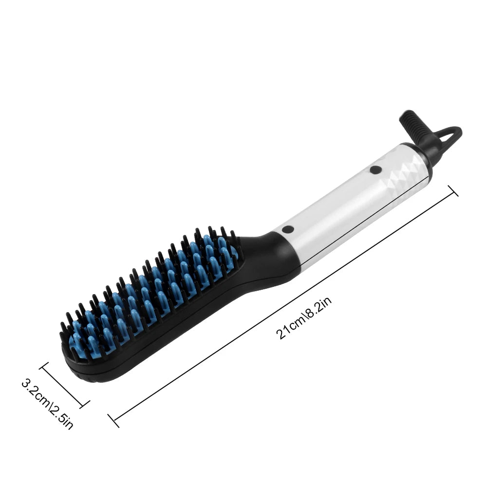 Lisseur rapide de barbe électrique pour hommes, brosse multifonctionnelle, peigne à cheveux, lisseur de barbe, styler