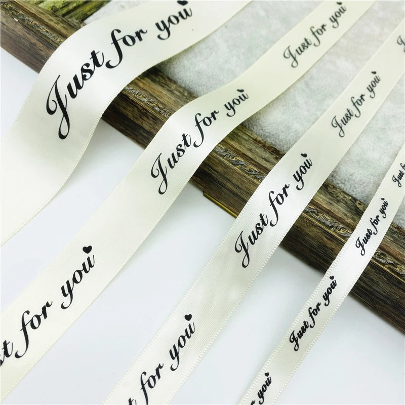 5yards 10/20/25/38mm ruban en Polyester imprimé juste pour vous ruban pour emballage cadeau romantique