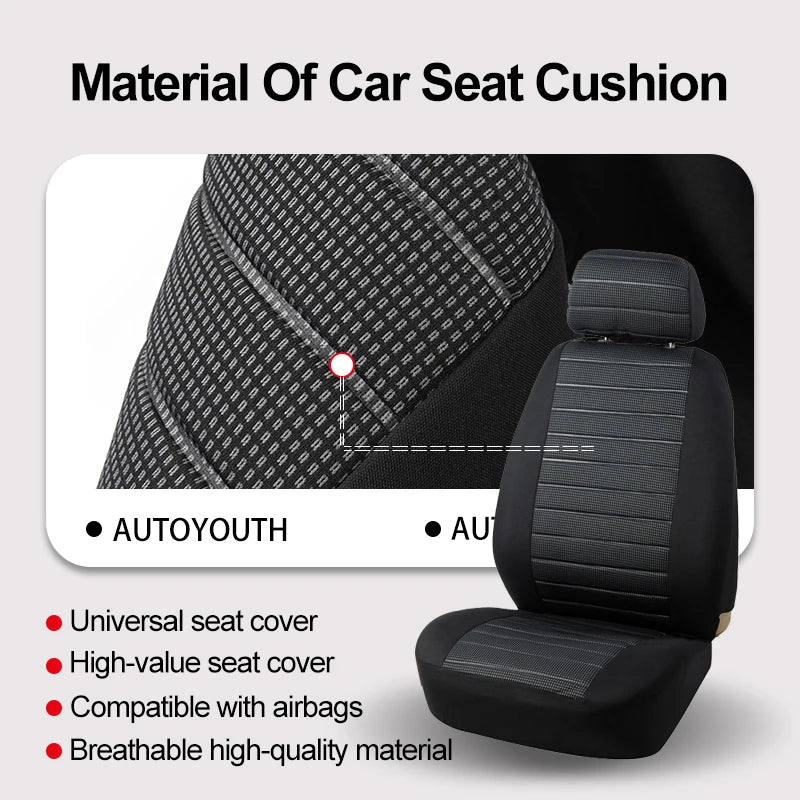 AUTOYOUTH housses de siège de voiture avant Airbag Compatible universel ajustement la plupart des accessoires de voiture SUV housse de siège de voiture pour Toyota 3 couleurs